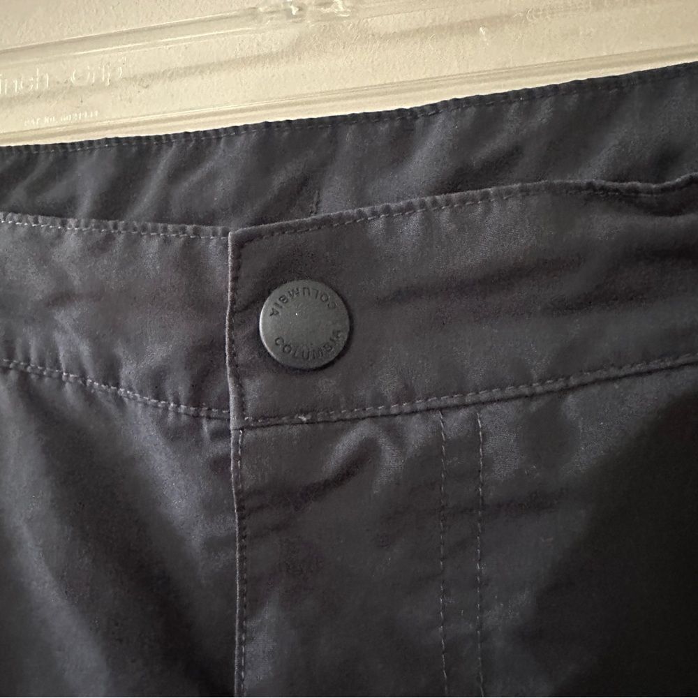 Columbia Omni Shade Board Shorts Mens Medium Elastic Waist Zip Pocket Navy - Picture 8 of 12